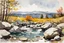 Placeholder: Sunny day, spring, rocks, mountains, epic, winslow homer watercolor paintings