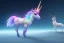 Placeholder: unicorn in space next to rudolf the reindeeer