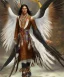 Placeholder: chaman, male native american, mature, long black hair, black coat like wings