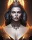 Placeholder: old evil queen in black leather gown, volouptous, busty, cleavage, angry, emperious, 8k resolution concept art portrait by Greg Rutkowski,