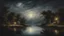 Placeholder: Style John Constable, night, darkness, relaxation, luxury, dream world, calm beauty, symmetry, fantasy world, magic, beautiful composition, exquisite detail, 135mm lens