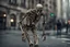 Placeholder: Extreme grandiose and cinematic photo in realistic colors ((skeleton)) dynamic pose and expression, in the city ally of slime tales, high lighting, intricate, 8k, macro photography,