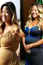 Placeholder: Gina Rodriguez at 75% transformation showcases a radiant presence with a three-month baby bump. Her physique combines idealized curves with the grace of impending motherhood.Body: Idealized Curves, Radiant Presence, Three-Month Baby Bump Facial Features: Refined, Magical Charm Hair: Blonde Waves Complexion: Maternal Radiance Measurements: Enchanting Transformation Outfit: Adapted Maternity Wear