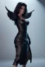 Placeholder: Young Sandra Bullock as evil queen in black leather gown, angry, busty, curvey, cleavage, unreal 5, octane render,cinema4d, dynamic lighting, dramatic lighting, 4k, redshift render, highly detailed, hyper realistic