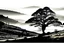 Placeholder: silhouette white background of beatuful scenic picture castleton peakdistrict uk from a distance scenery painting