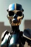 Placeholder: Beautiful portrait of african robot, post-apocalypse skull in a cyberpunk city, sci-fi fantasy style, 8k,dark