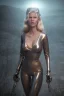 Placeholder: Ultra Realistic retro sci-fi movie scene, waist up view portrait, blonde woman, sweet young Claudia Schiffer face, perfect iris, glow eyes, makeup, weapon. Soldiers next to background, Retro sci-fi style, helmet, tight latex coat, fog, rain, soft color, highly detailed, unreal engine 5, ray tracing, RTX, lumen lighting, ultra detail, volumetric lighting, 3d, finely drawn, high definition, high resolution.