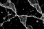 Placeholder: texture of ice crystal on flat surface, white on black vector