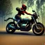 Placeholder: motorcycle, atmospheric, realistic, unity engine, cinematic lighting, octane render.