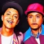 Placeholder: Painting of Bruno mars and Anderson paak