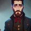 Placeholder: Portrait of a 30 year old warlock like Jake Gyllenhaal, Sherlock Holmes and Mary Poppins