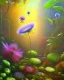 Placeholder: mystical venus fly trap, flowers, jungle, impressionism, daylight, trees in background, dragonfly,