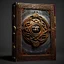 Placeholder: an ancient ornate intricate old tome spell book with the sigil symbol of an eye emblazoned on the cover, cinematic, realistic, intricate detail, finely detailed, small details, extra detail, photorealistic, high resolution, 3D, PBR, path tracing, volumetric lighting, octane render, arnold render, 8k