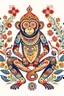 Placeholder: Hindi Folk Art Monkey illustration