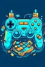 Placeholder: A illustration game-pad. , t-shirt design, no background, vector,format png, 4k