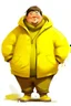 Placeholder: fat boy in a yellow jacket