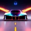 Placeholder: powerful concept future car, dark color fade theme, large engine protruding from the hood, nebula back round, extra detail with luminous engravings, neon underneath, jet engine