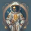 Placeholder: astronaut in the style of orthodox iconography