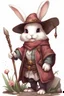 Placeholder: Cute bunny adventurer wizard dnd art realism