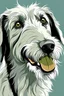 Placeholder: vector of Irish wolfhound with tongue out