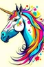 Placeholder: Art illustration deseny cartoon .2D colorful unicorn