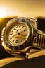 Placeholder: Prompt an image of the Cartier Diver watch worn by someone on the coast during the golden hour, combining stability and the beauty of a seaside journey.