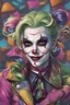 Placeholder: Cartoonish Harley Lizzy Hale Joker Suicide Squad: Kill The Justice League Pop Art psychology render eye candy style oil paiting In depth psychology display artgerm style in city