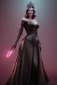 Placeholder: Julia Roberts as evil queen in black leather gown, evil, busty, cleavage, curvy, angry, stern look. character design by cory loftis, fenghua zhong, ryohei hase, ismail inceoglu and ruan jia. unreal engine 5, artistic lighting, highly detailed, photorealistic, fantasy