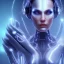 Placeholder: cyber, head, women, portrai, tron