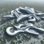 Placeholder: designing a hospital its area is 15000 meters square and have a 4 buildings and the architect is Zaha Hadid and the building in a desert and creative and have a circulation and an area of doctors and patient cars and the area is 100 width and 300 length