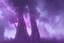 Placeholder: Purple nebula, cyberpunk trees