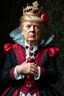 Placeholder: donald trump as the queen of hearts from alice in wonderland