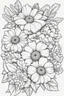 Placeholder: outline art for cute flower coloring pages with which, White background. sketch style, clean line art, white background, no shadow and clear