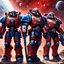 Placeholder: Clad in power armor that gleams with otherworldly sheen, the Red Space Marines , these mighty warriors prepare to embark on their interstellar vessels, they stand ready to fulfill their duties of shipboard security and combat in the depths of space. n this cosmic tableau painted in the style of a visionary space artist, the Space Marines epitomize the fusion of futuristic technology and timeless warrior ethos.