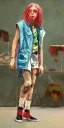 Placeholder: Billie Eilish, legs, photorealistic, 2k