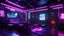 Placeholder: Cyberpunk apartment. Detailed. Rendered in Unity. Japanese elements. Purple lighting. Holograms. Environment art.