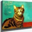 Placeholder: Portrait of a cat by Van Gogh