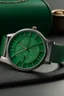 Placeholder: Design a realistic image that combines the timeless elegance of an aventurine dial watch with a vintage aesthetic. Incorporate classic elements in the background and styling to evoke a sense of nostalgia while maintaining a high level of realism.