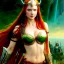 Placeholder: portrait 'beautiful Sexy Busty Redhead Sif',braided long hair,horned helmet, celtic tattoed,crystal clear green eyes,painting by gaston bussiere, greg rutkowski, yoji shinkawa, yoshitaka amano, tsutomu nihei, donato giancola, tim hildebrandt, oil on canvas, cinematic composition, extreme detail,fit full head inside picture,32k