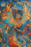 Placeholder: An intricate, stained-glass inspired mosaic depictingn a majestic phoenix, using vibrant hues of red, orange, and yellow ,blue andgreen to emphasize its fiery nature, surrounded by an elegant pattern of swirling flames and intricate glasswork.