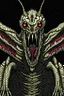 Placeholder: Moth / shark hybrid demon in the style of Berserk manga
