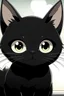 Placeholder: Real Black Cute cat in anime