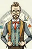 Placeholder: Profesor hombre de matematicas con lentes y ropa elegante