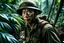 Placeholder: japanese soldier in the jungle looking at me wanting to kill me