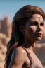 Placeholder: Portrait, young Raquel Welch, natural busty, prehistory leather cloth, desert, Ultra realistic, prehistory style, wide angle view, soft color, highly detailed, unreal engine 5, ray tracing, RTX, lumen lighting, ultra detail, volumetric lighting, 3d, finely drawn, high definition.