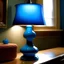 Placeholder: creami una lampada azzurra che illumina una stanza