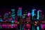 Placeholder: City skyline at night, neon lights