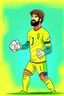 Placeholder: Alisson Becker Brazilian football player cartoon 2d