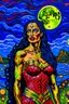 Placeholder: Wonder Woman as painted by Van Gogh