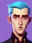 Placeholder: Portrait of a 30 year old strange gay wizard like Mary Poppins